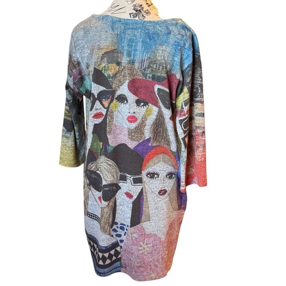 INOAH Tunic Sweater Faces Size XL - Picture 4 of 7